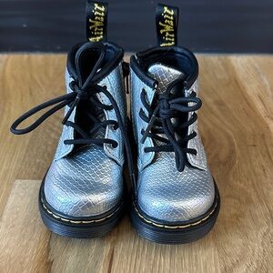 Stylish Silver Kids Dr Martens